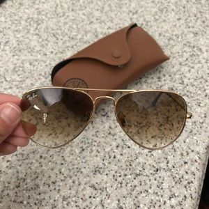 ray ban aviator light brown gradient